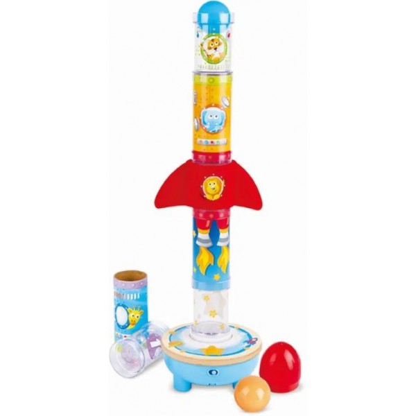 Hape Early Explorer Ξύλινος Πύραυλος Ball Air Stacker (E0387B)