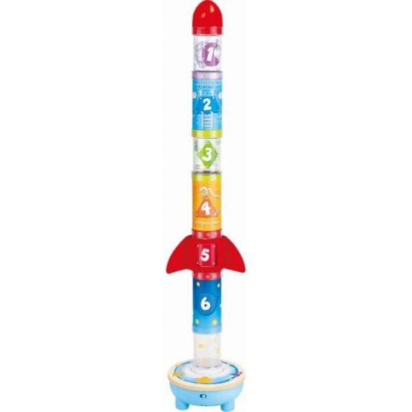 Hape Early Explorer Ξύλινος Πύραυλος Ball Air Stacker (E0387B)