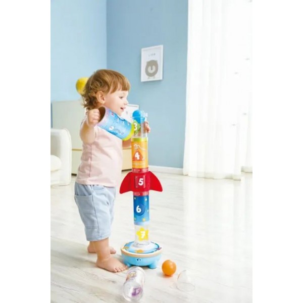 Hape Early Explorer Ξύλινος Πύραυλος Ball Air Stacker (E0387B)