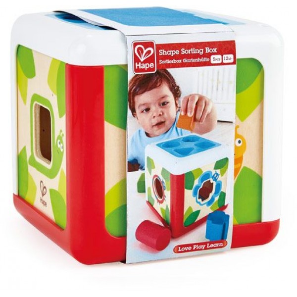 Hape Early Explorer Shape Shorting Box - Κύβος Μαθαίνω Τα Σχήματα - 5 Τεμ.(E0507) 