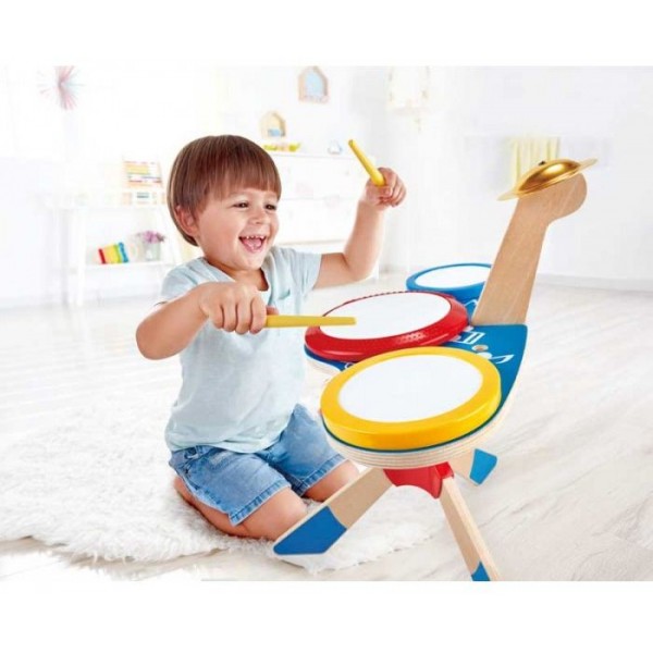 Hape Early Melodies Rock & Rhythm Band - Σετ Τύμπανα Κρουστά - 3 Τεμ. (E0613)