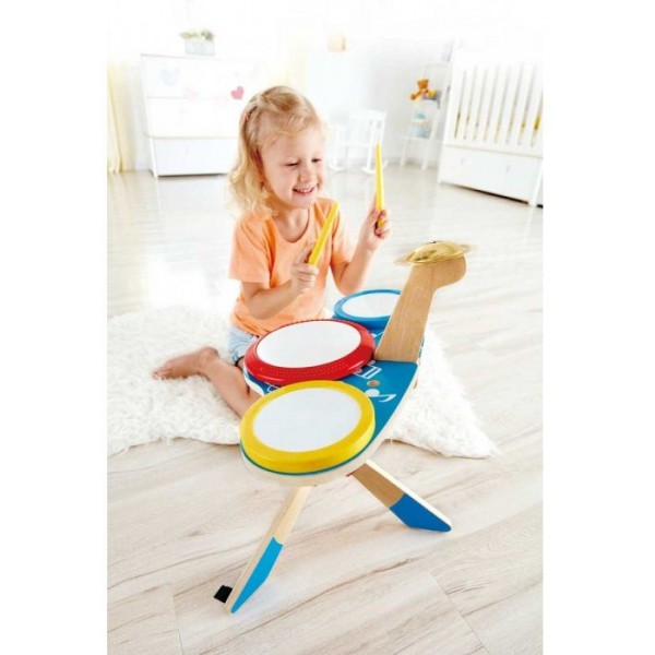 Hape Early Melodies Rock & Rhythm Band - Σετ Τύμπανα Κρουστά - 3 Τεμ. (E0613)