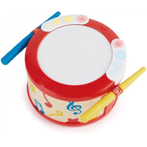 Hape Early Melodies Ξύλινο Τύμπανο Learn With Lights Drum (E0620A)