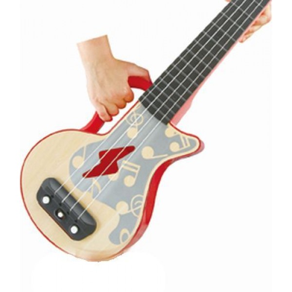 Hape Ukulele Red Learn With Lights-Κόκκινη Κιθάρα Γιουκαλίλι-Εύκολη Εκμάθηση Με Φωτάκια-1 Τεμ. (E0624A)