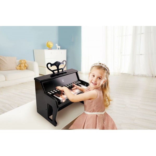 Hape Learn With Lights Piano,Black - Ηλεκτρικό Πιάνο Για Εκμάθηση Με Φωτιζόμενα Πλήκτρα (E0627A)