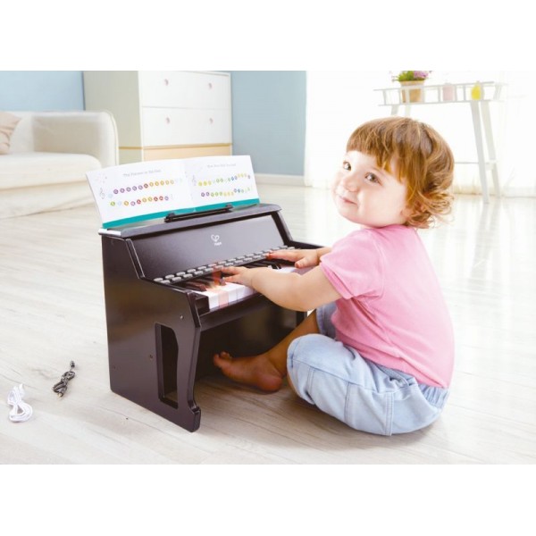 Hape Learn With Lights Piano,Black - Ηλεκτρικό Πιάνο Για Εκμάθηση Με Φωτιζόμενα Πλήκτρα (E0627A)