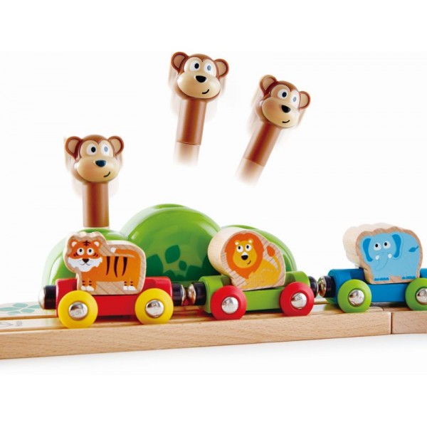 Hape Music and Monkeys Railway - Μουσικός Σιδηρόδρομος Με Μαϊμουδάκια (E3825)