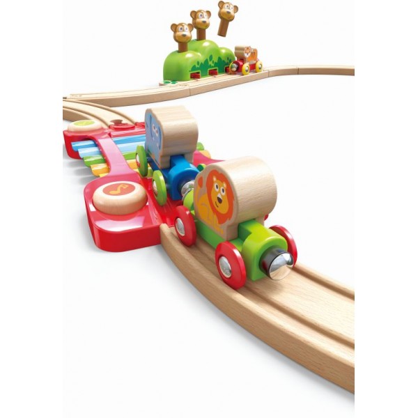 Hape Music and Monkeys Railway - Μουσικός Σιδηρόδρομος Με Μαϊμουδάκια (E3825)