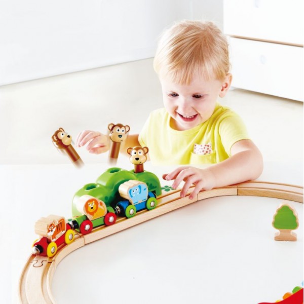 Hape Music and Monkeys Railway - Μουσικός Σιδηρόδρομος Με Μαϊμουδάκια (E3825)