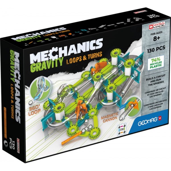 Geomag Σετ Gravity Loops & Turns 130pcs.-Green (PF.530.763.00)