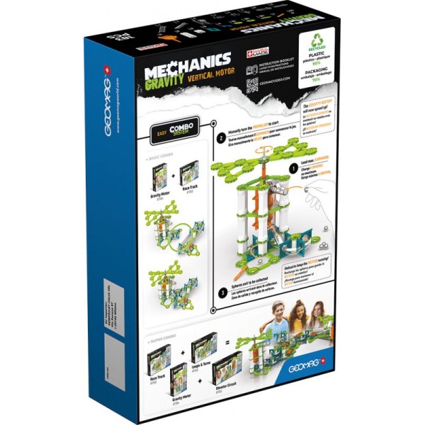 Geomag Σετ Gravity Vertical Motor 183pcs.-Green (PF.530.764.00)