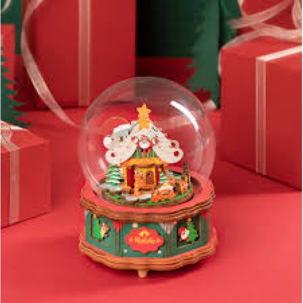 3D Παζλ Κατασκευή ROBOTIME CHRISTMAS TOWN Music Box AM46