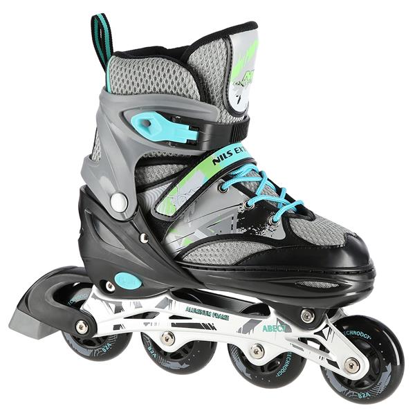 Rollers Αυξομειούμενα πατίνια INLINE SKATES NILS EXTREME ΜΑΥΡΟ NA10602A