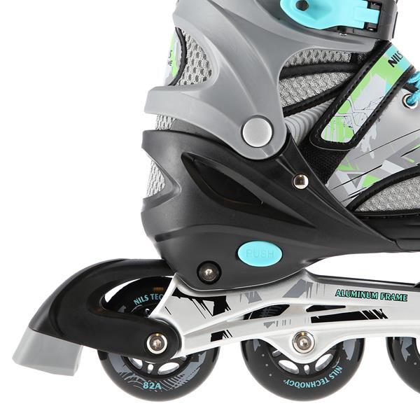 Rollers Αυξομειούμενα πατίνια INLINE SKATES NILS EXTREME ΜΑΥΡΟ NA10602A