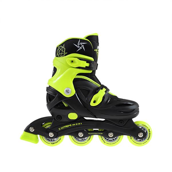 Rollers Αυξομειούμενα πατίνια Μαύρο/Λαχανί IN-LINE SKATES NILS EXTREME NJ/NA 0321BL