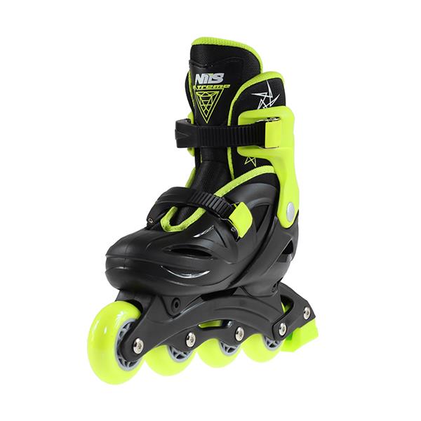 Rollers Αυξομειούμενα πατίνια Μαύρο/Λαχανί IN-LINE SKATES NILS EXTREME NJ/NA 0321BL