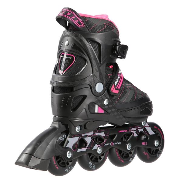 Rollers Αυξομειούμενα πατίνια Μαύρο/Ροζ IN-LINE SKATES NILS EXTREME NA11002