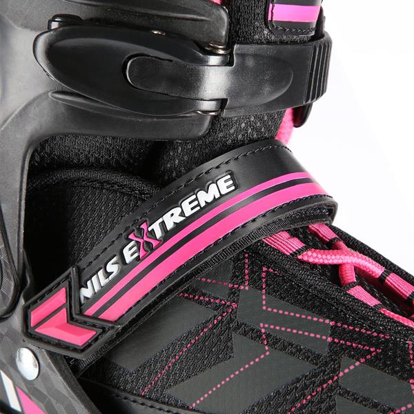 Rollers Αυξομειούμενα πατίνια Μαύρο/Ροζ IN-LINE SKATES NILS EXTREME NA11002