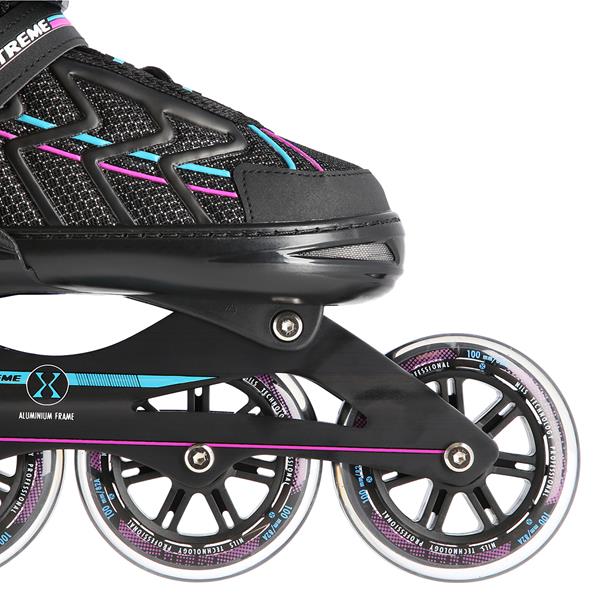 Rollers Αυξομειούμενα πατίνια Μαύρο/Μωβ IN-LINE SKATES NILS EXTREME NA1128