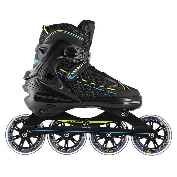 Rollers Αυξομειούμενα πατίνια Μαύρο/Λαχανί IN-LINE SKATES NILS EXTREME NA1128