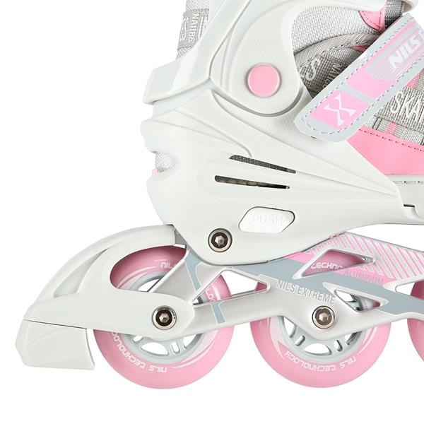 Rollers Αυξομειούμενα πατίνια Ροζ IN-LINE SKATES NILS EXTREME NA1186