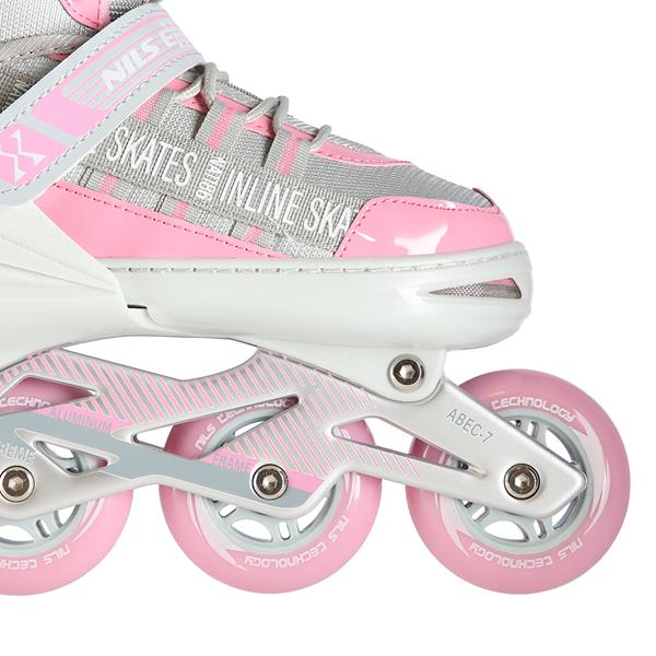 Rollers Αυξομειούμενα πατίνια Ροζ IN-LINE SKATES NILS EXTREME NA1186