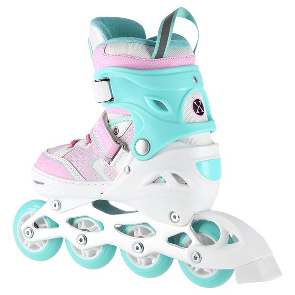 Rollers Αυξομειούμενα πατίνια NILS EXTREME Λευκό/Τιρκουάζ IN-LINE SKATES NA14198