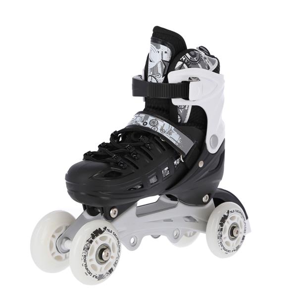 Rollers Αυξομειούμενα πατίνια 4 σε1 ΜΑΥΡΟ INLINE SKATES NILS EXTREME  NH10905B