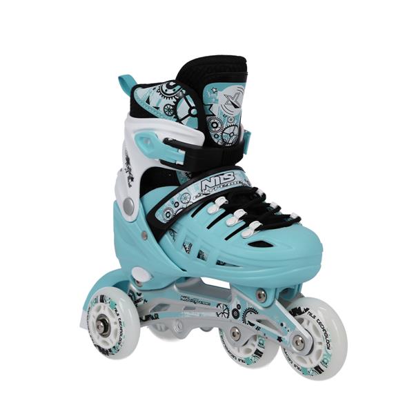 Rollers Αυξομειούμενα πατίνια 4 σε1 ΓΑΛΑΖΙΟ INLINE SKATES NILS EXTREME  NH10905BL