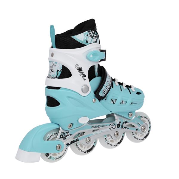 Rollers Αυξομειούμενα πατίνια 4 σε1 ΓΑΛΑΖΙΟ INLINE SKATES NILS EXTREME  NH10905BL