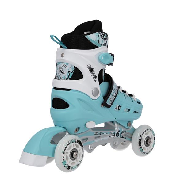 Rollers Αυξομειούμενα πατίνια 4 σε1 ΓΑΛΑΖΙΟ INLINE SKATES NILS EXTREME  NH10905BL