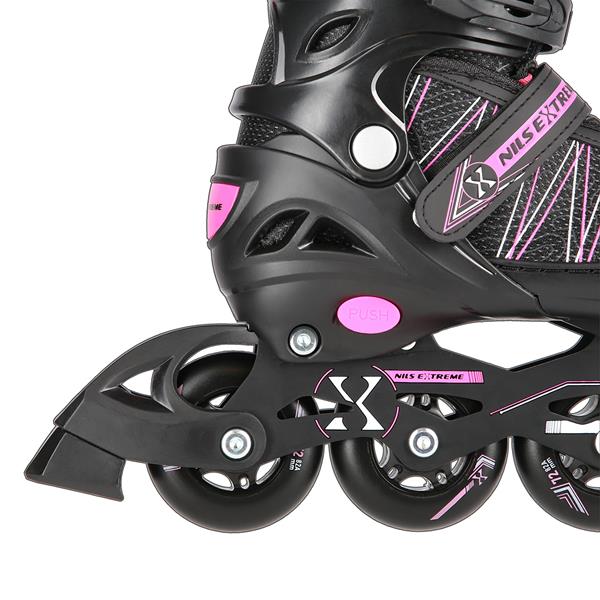 Rollers Αυξομειούμενα πατίνια 2 σε1 Μαύρο/Ροζ IN-LINE SKATES/HOCKEY ICE SKATES NH11912