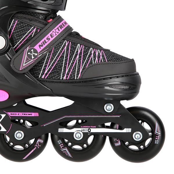 Rollers Αυξομειούμενα πατίνια 2 σε1 Μαύρο/Ροζ IN-LINE SKATES/HOCKEY ICE SKATES NH11912