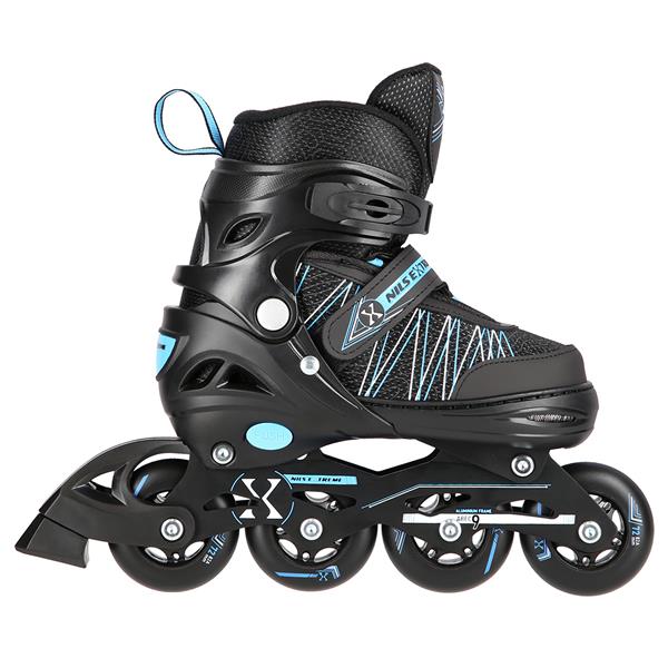 Rollers Αυξομειούμενα πατίνια 2 σε1 Μαύρο/Μπλε IN-LINE SKATES/HOCKEY ICE SKATES NH11912BL