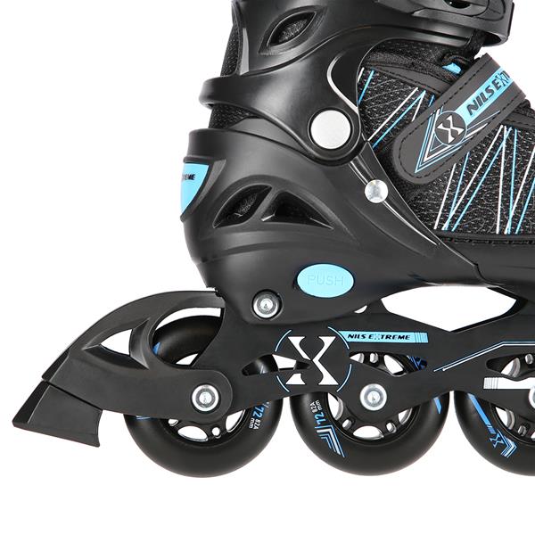 Rollers Αυξομειούμενα πατίνια 2 σε1 Μαύρο/Μπλε IN-LINE SKATES/HOCKEY ICE SKATES NH11912BL