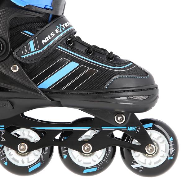 Rollers Αυξομειούμενα πατίνια 2 ΣΕ 1 Μαύρο/Μπλε IN-LINE SKATES/HOCKEY ICE SKATES NH18191BL