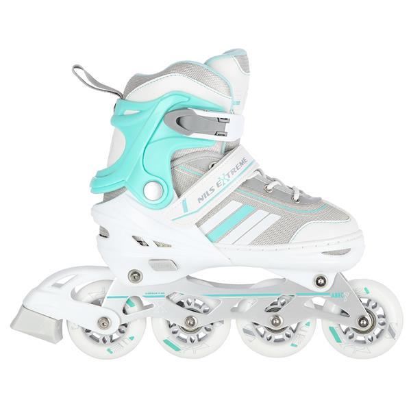 Rollers Αυξομειούμενα πατίνια 2 ΣΕ 1 Άσπρο/Μπλε IN-LINE SKATES/HOCKEY ICE SKATES NH18191W