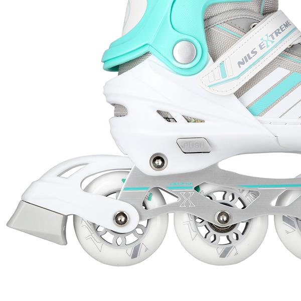 Rollers Αυξομειούμενα πατίνια 2 ΣΕ 1 Άσπρο/Μπλε IN-LINE SKATES/HOCKEY ICE SKATES NH18191W