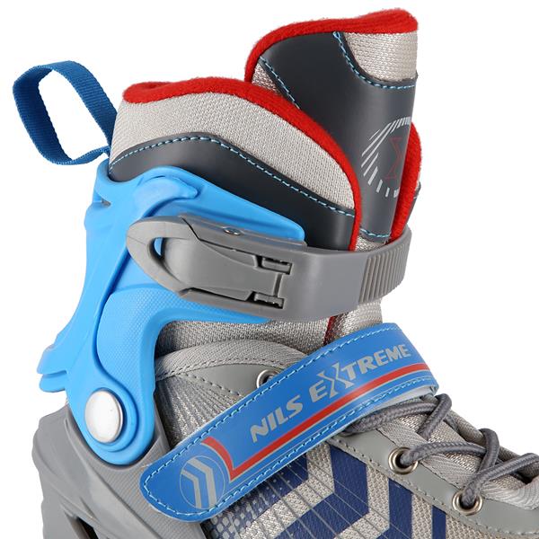 Rollers Αυξομειούμενα πατίνια 4 σε1 Γκρι/Μπλε IN-LINE SKATES/HOCKEY ICE SKATES NH18192GR