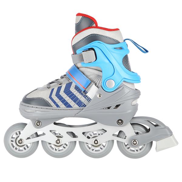 Rollers Αυξομειούμενα πατίνια 4 σε1 Γκρι/Μπλε IN-LINE SKATES/HOCKEY ICE SKATES NH18192GR