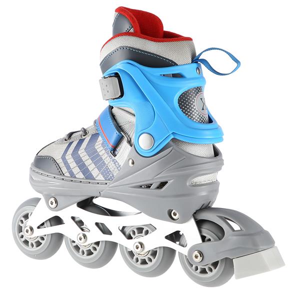 Rollers Αυξομειούμενα πατίνια 4 σε1 Γκρι/Μπλε IN-LINE SKATES/HOCKEY ICE SKATES NH18192GR