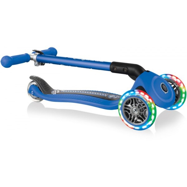 Scooter Πατίνι Globber Primo Foldable Fantasy Lights Racing Navy Blue (434-100)