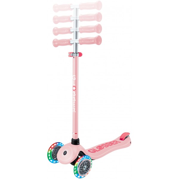 Globber Scooter Primo Plus Lights Pastel Pink (442-710-4)