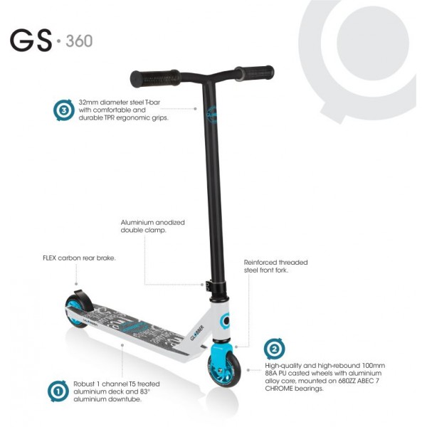 Scooter Πατίνι  Stunt GS 360 Black-Red (620-102)