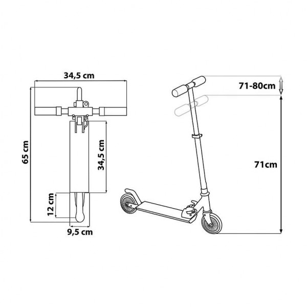 Scooter Πατίνι  Disney Cars με 2 ρόδες 93-9921