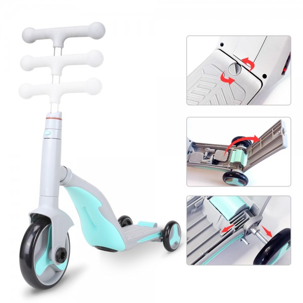 Scooter Πατίνι G&C FUN  3 σε 1 Πολυμορφικό Γκρι/Γαλάζιο HD868BL