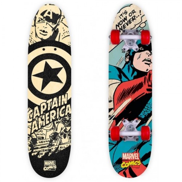 Skateboard τροχοσανίδα Πατίνι ξύλινο Captain America 93-9940